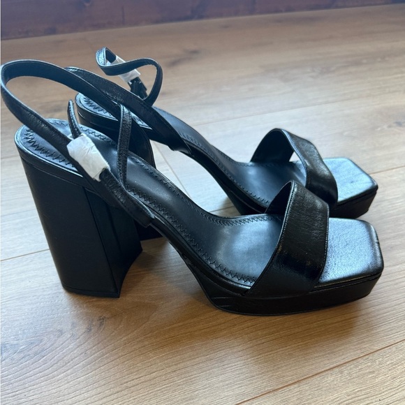 bp Women's Black Strappy Heels Noelle Platform Sandal 11 - Picture 3 of 12